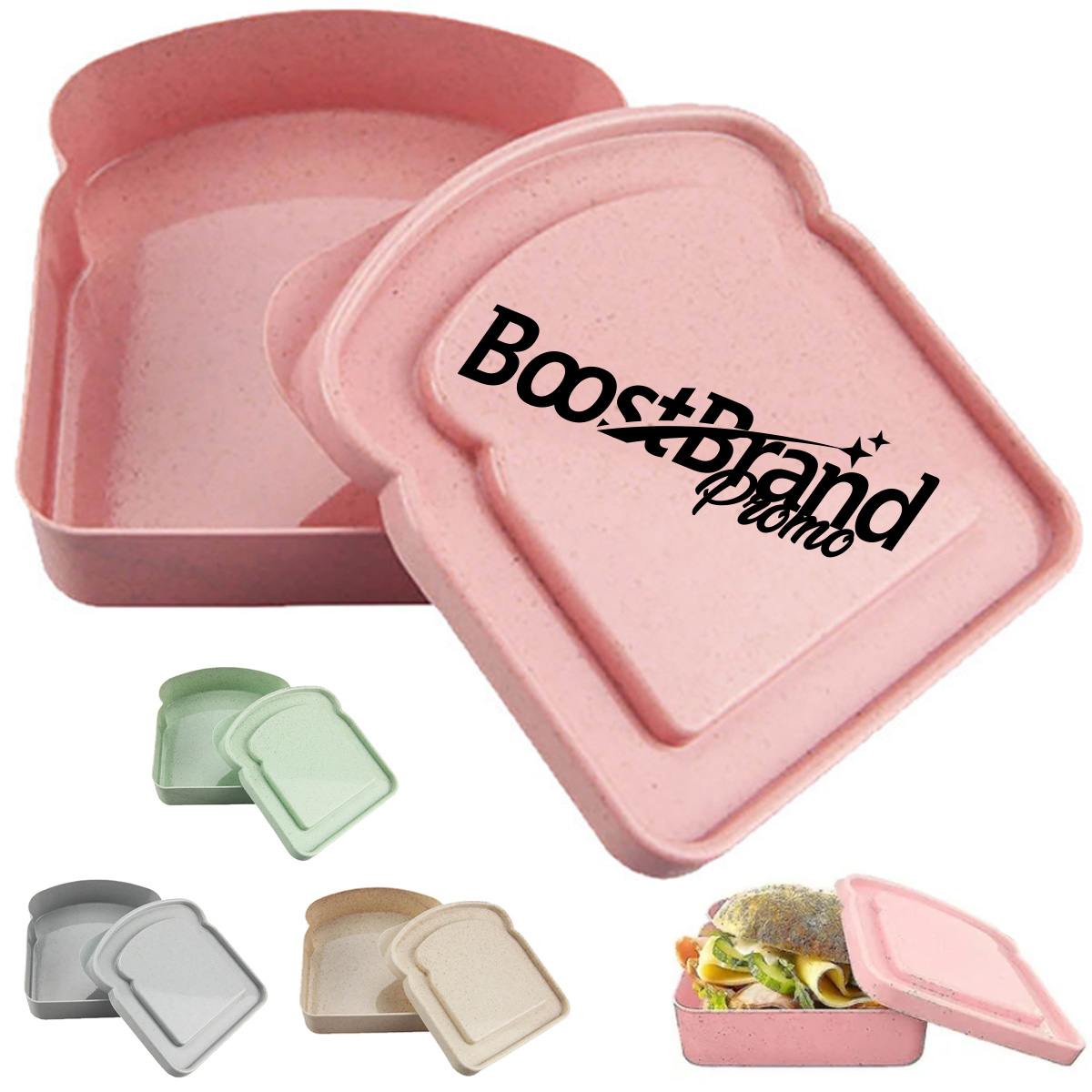 Reusable Wheat Straw Sandwich Box Container