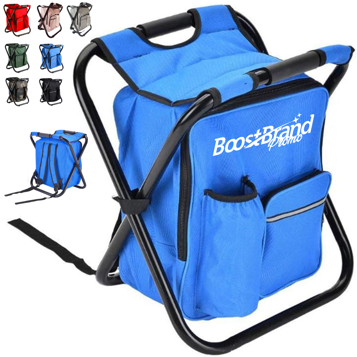 Portable Cooler Stool with Storage Pockets