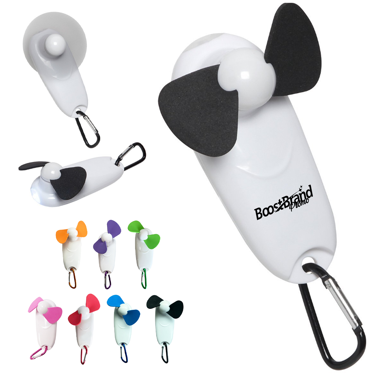Compact Portable Fan with Carabiner Clip