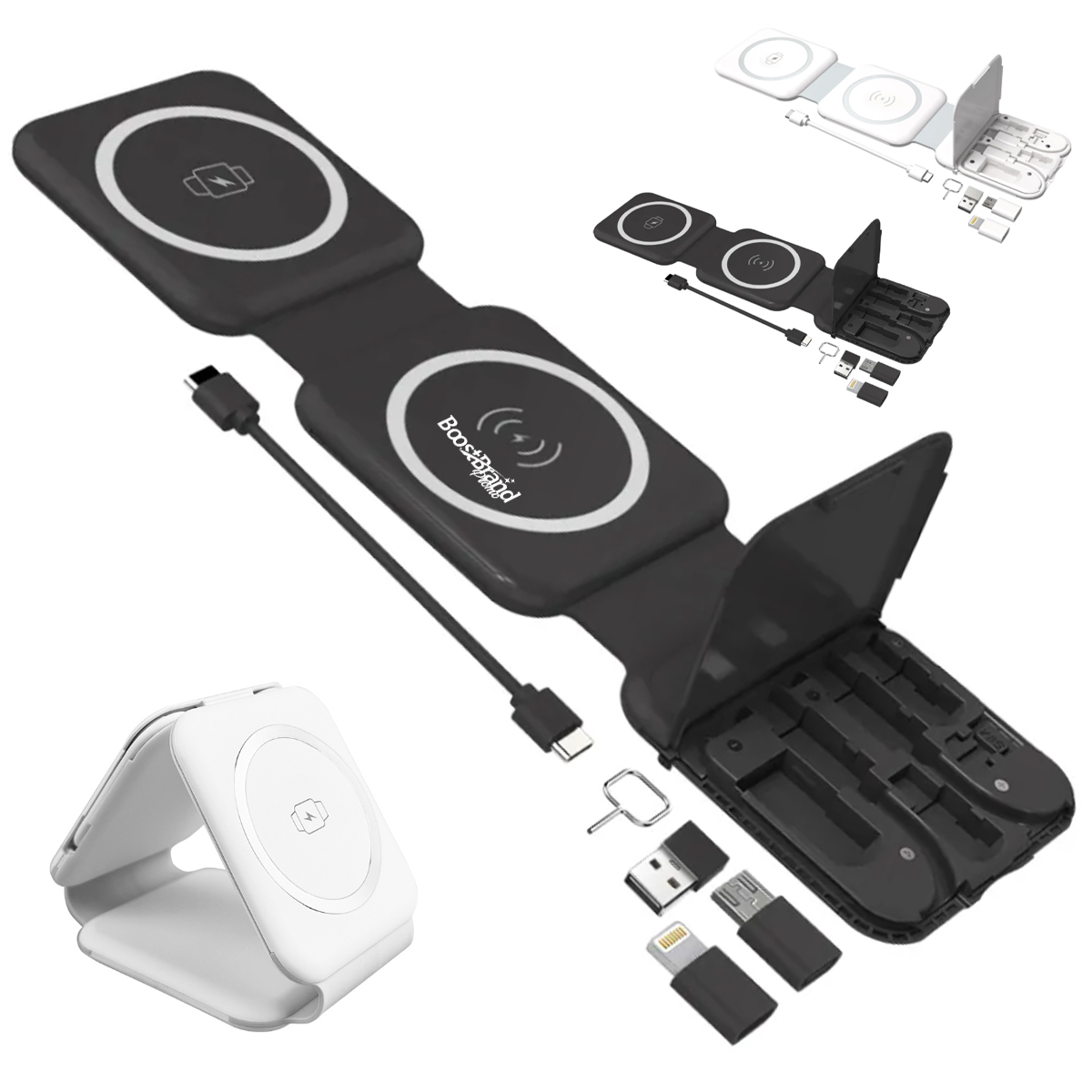 Foldable 3-in-1 Wireless Charging Pad & Stand
