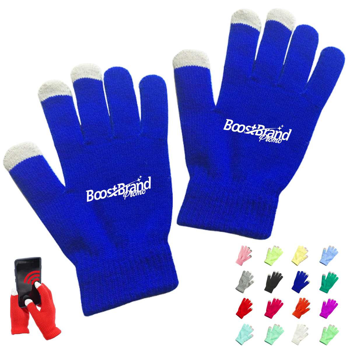 Custom Touchscreen Compatible Knit Gloves