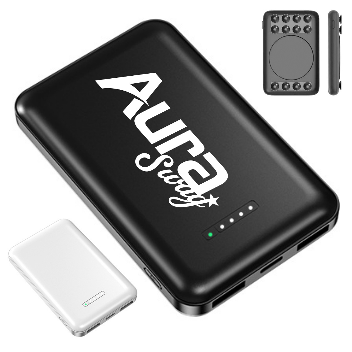 Magnetic Wireless Power Bank with Suction Cups