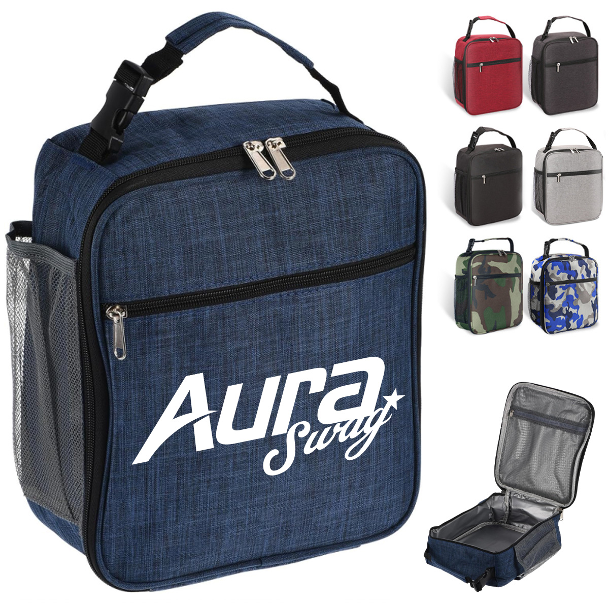 Oxford Insulated Picnic Lunch Bag with Strap