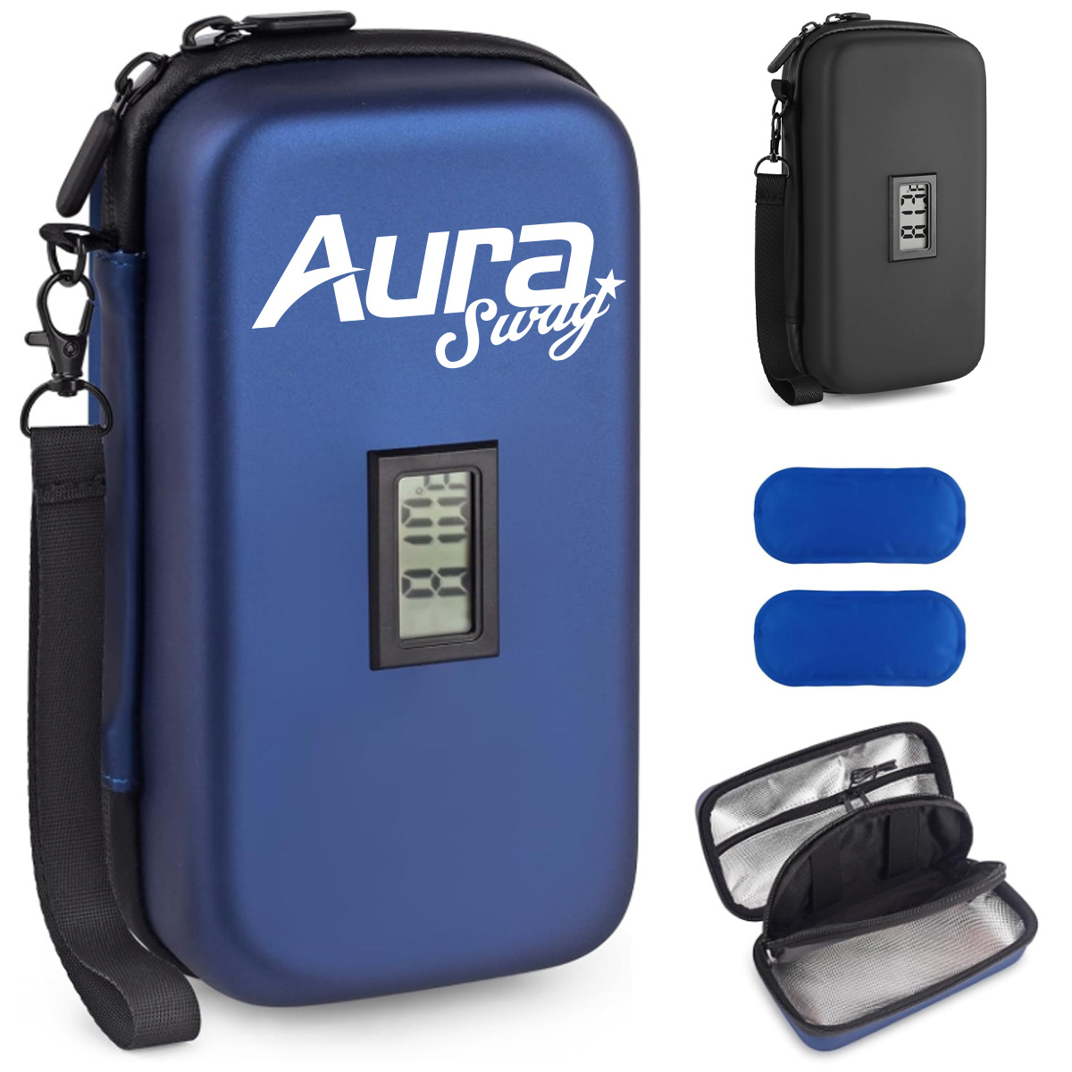 Insulated Insulin Cooler Case w/ Digital Temperature Display