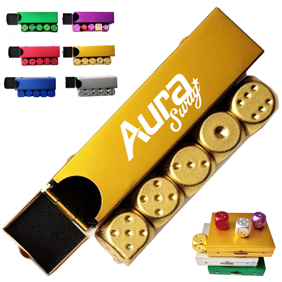 Premium Aluminum Alloy Dice for Gaming & Executive Gift