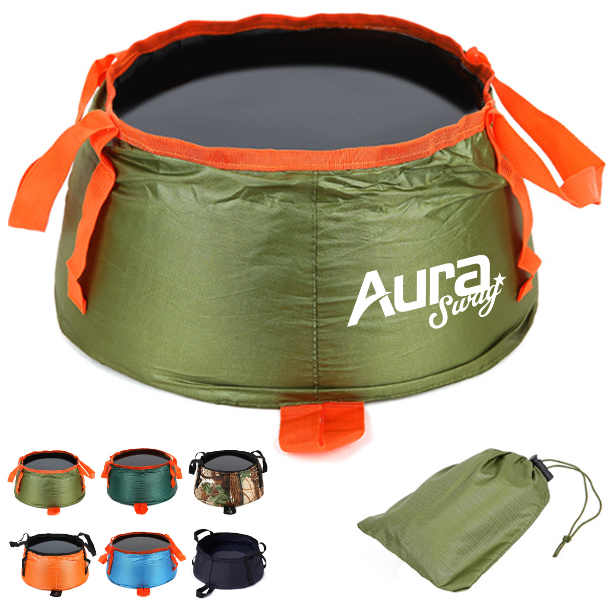 Collapsible Waterproof Utility Bucket with Handles