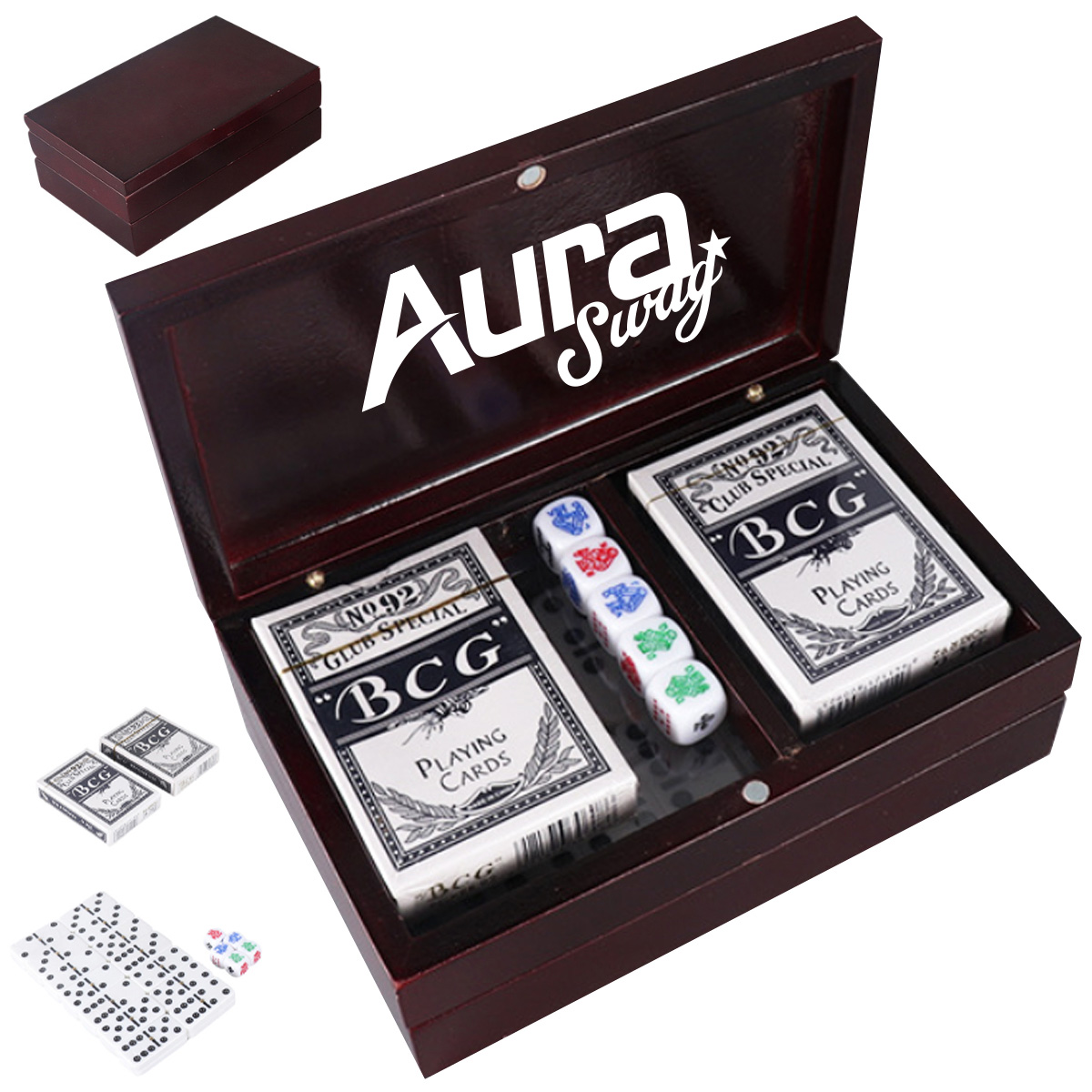Premium Dominoes Game Set in Wooden Presentation Box