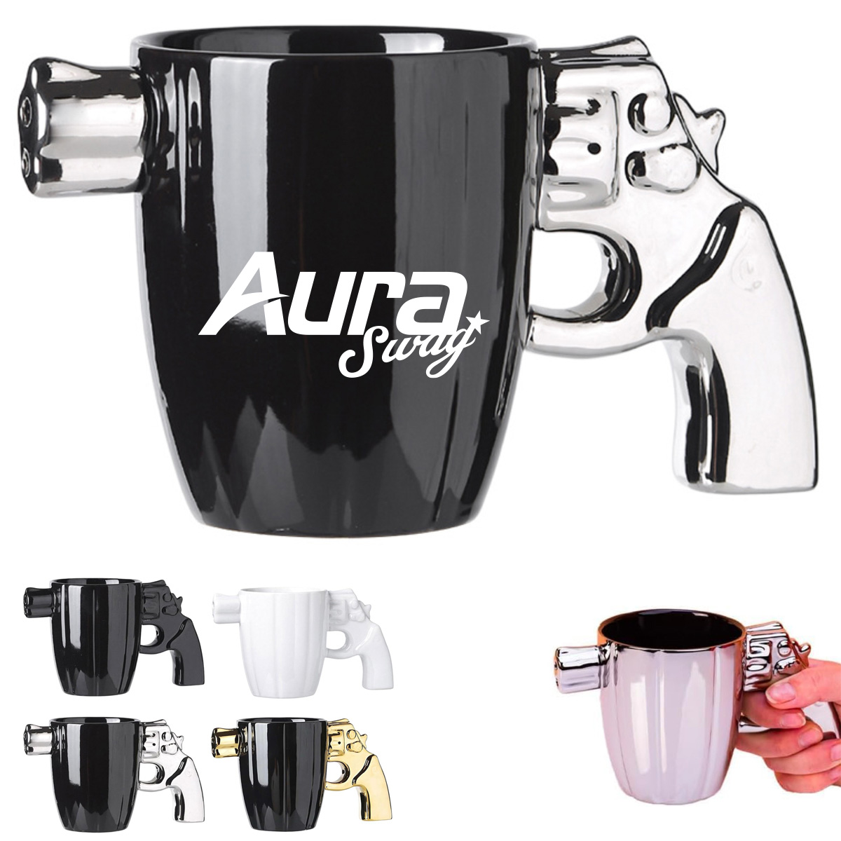 Creative Ceramic Gun Handle Coffee Mug