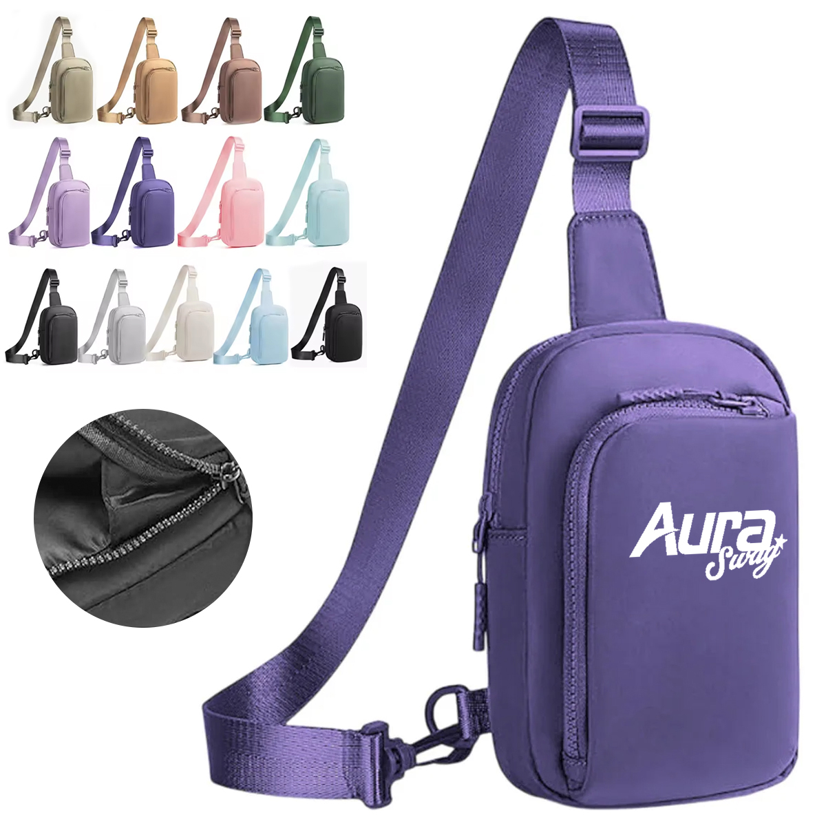 Custom Crossbody Sling Bag with Adjustable Strap
