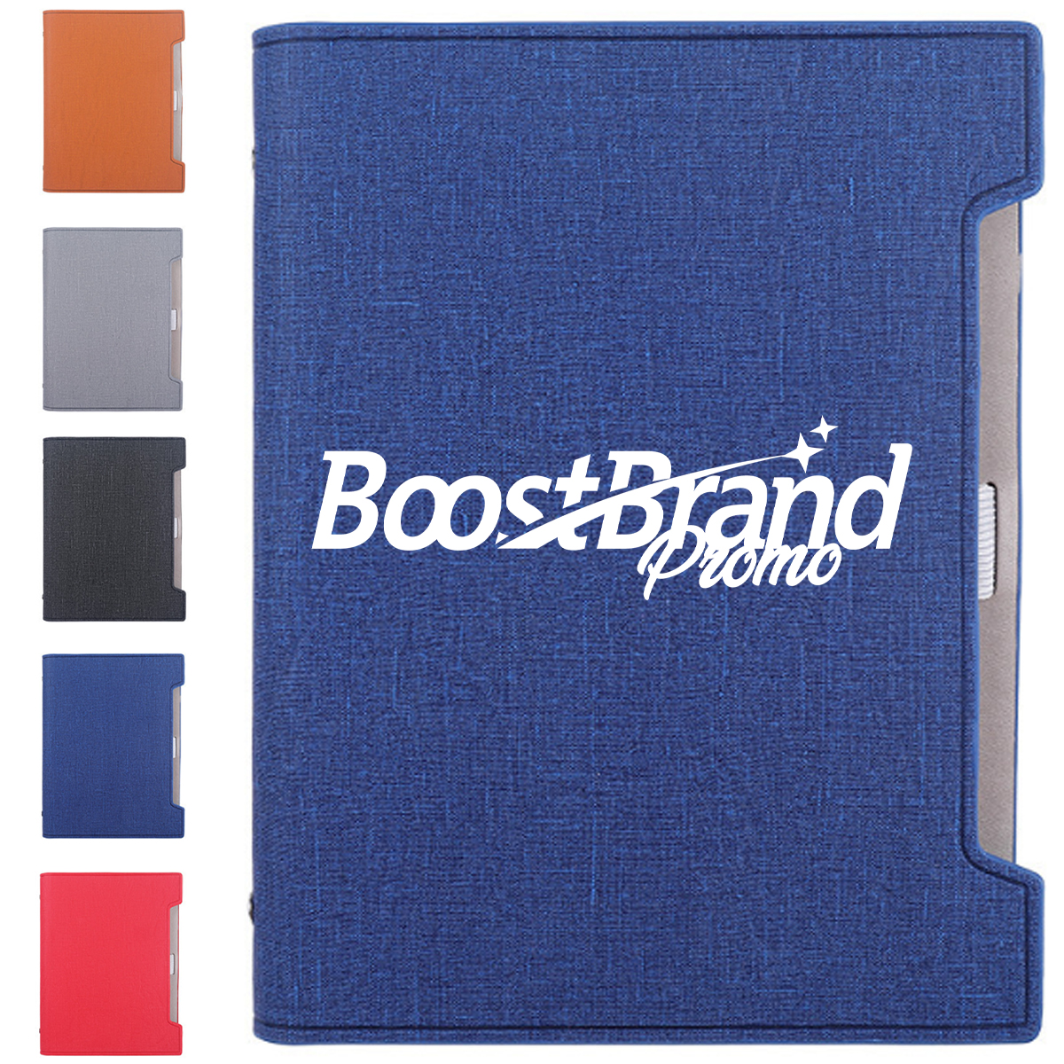 A5 PU Leather Clasp Ring Binder Notebook with Card Slots