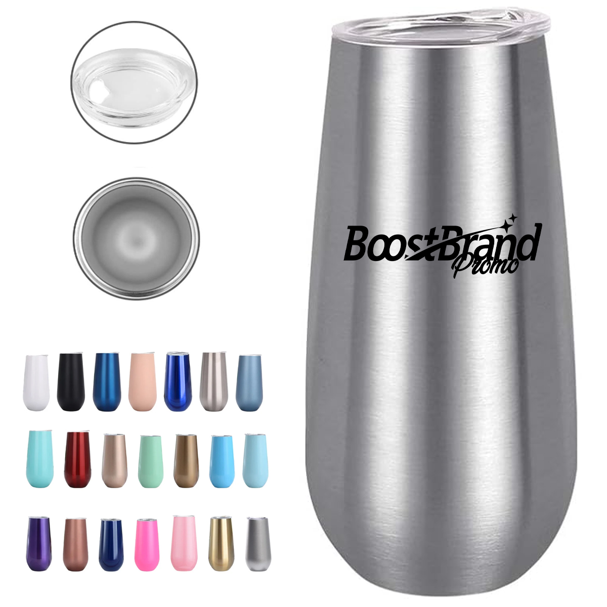 6oz. Insulated Stemless Tumbler Cup for Hot & Cold