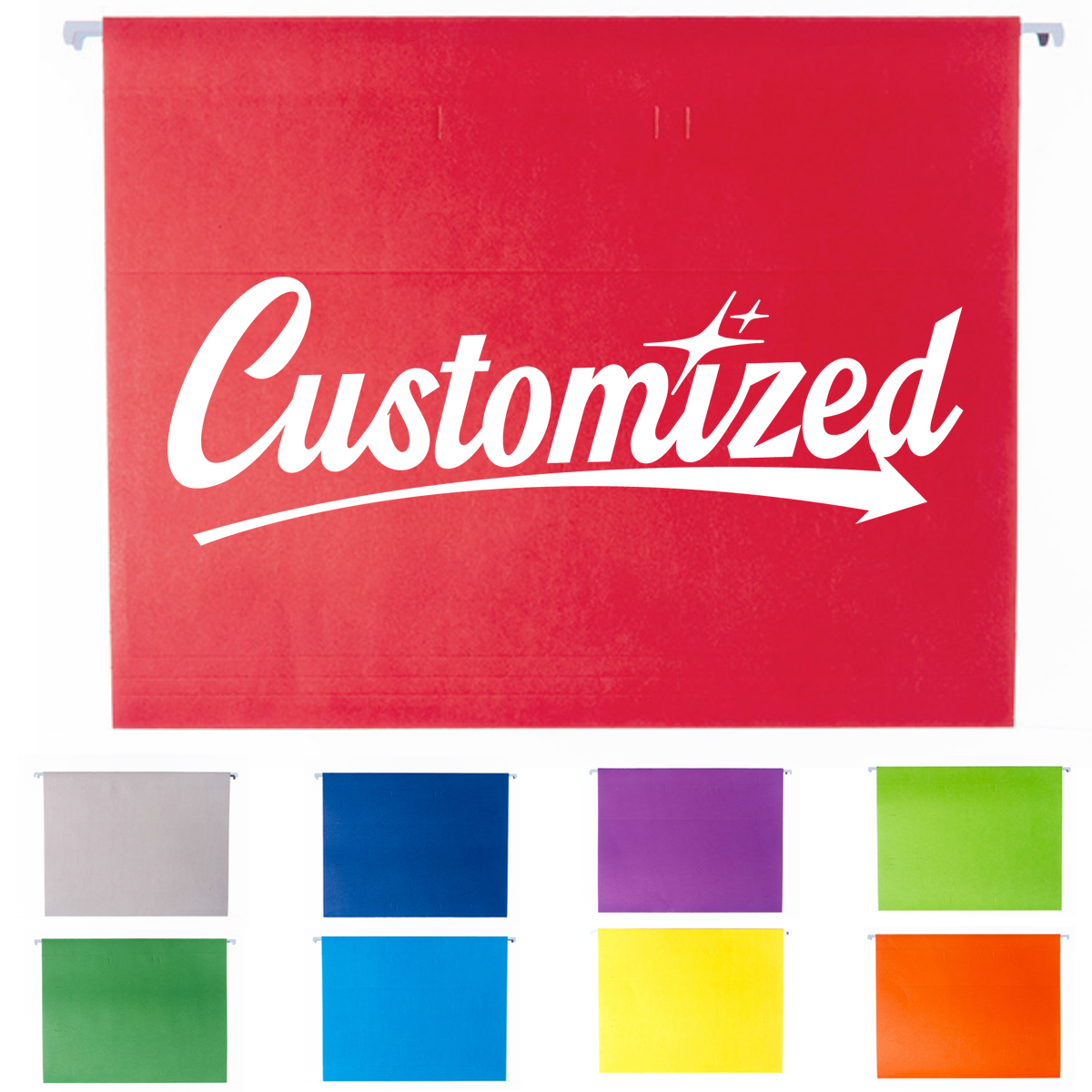 Color Hanging File Folder with Label Tabs for Office Use