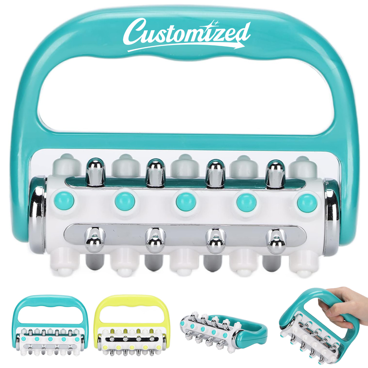 Handheld Roller Massager with Multi Bead Design