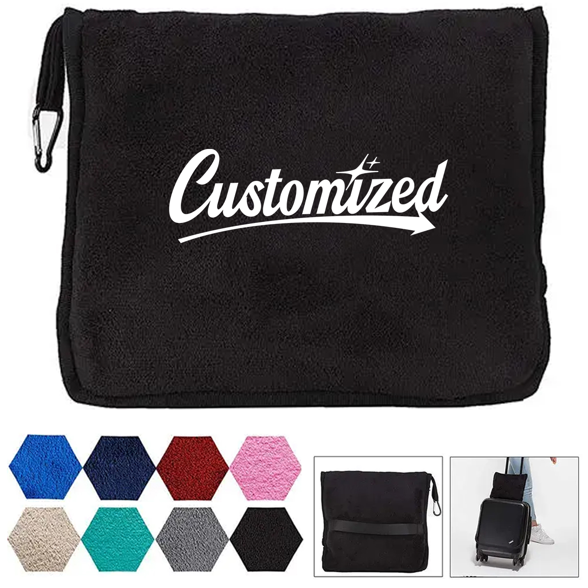 Soft Foldable Travel Blanket  Pillow