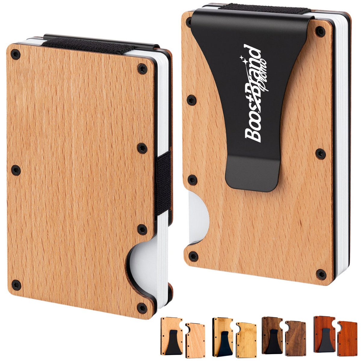 Slim Minimalist Card Holder Wallet with Money Clip