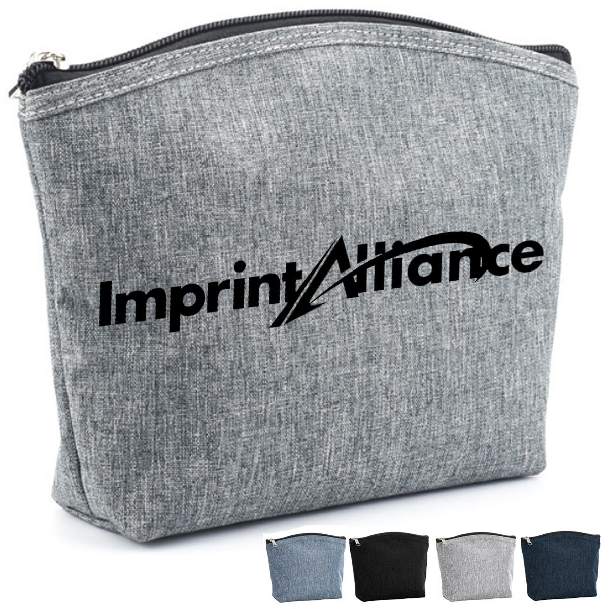 Oxford Fabric Cosmetic Bag with Zipper Closure