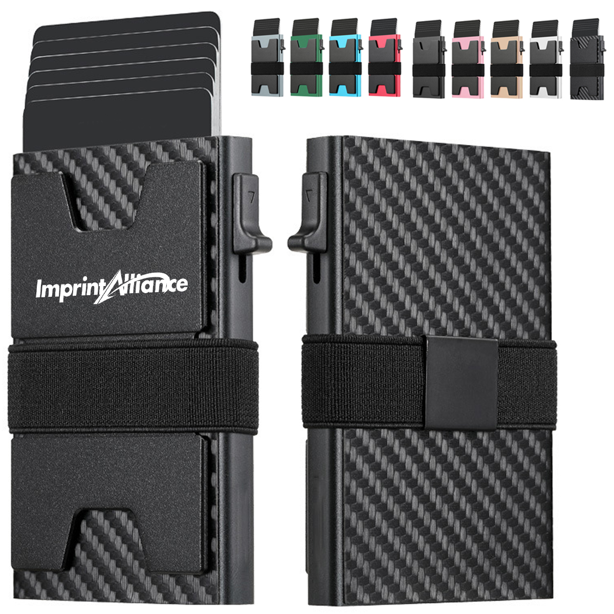 Aluminum RFID Blocking Card Holder with Elastic Money Clip