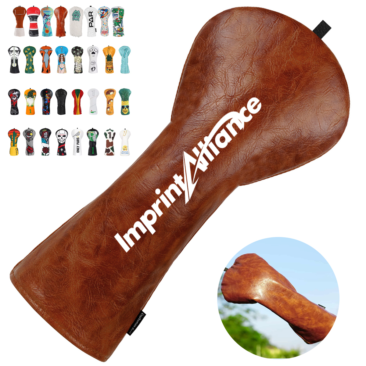 Custom Patterned Driver Golf Head Cover For Woods