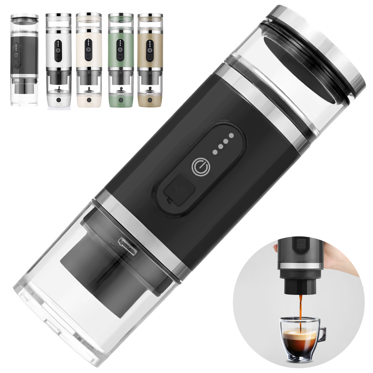 Car Heated Mini Capsule Espresso Coffee Maker
