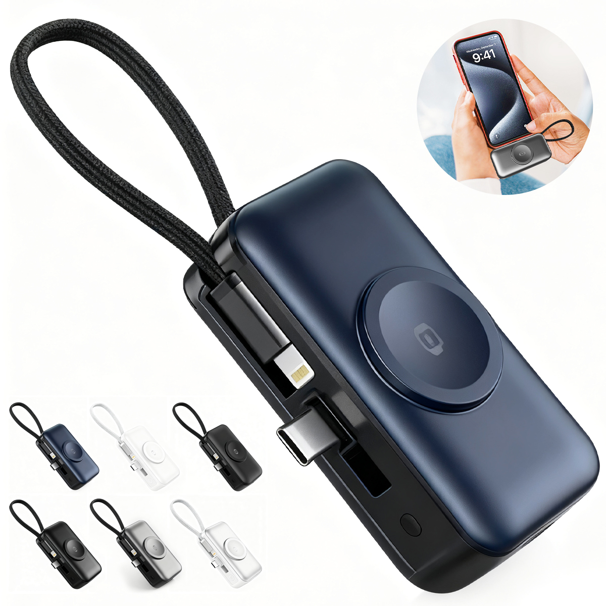 5000mAh 3-in-1 Magnetic Wireless Power Bank