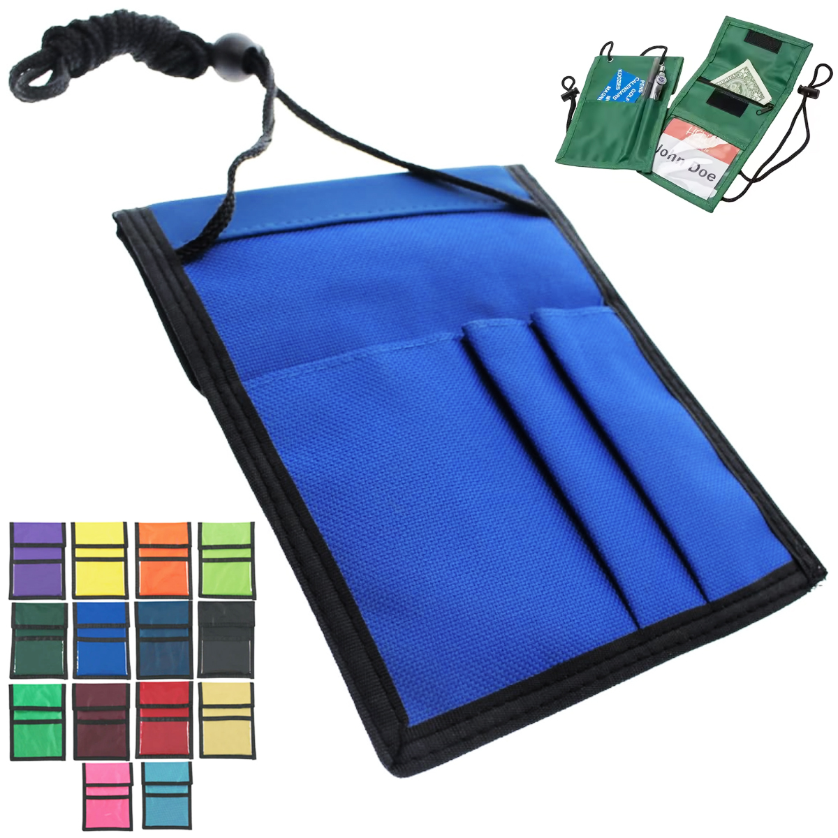 Neck Wallet Badge Holder with ID Window